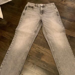Zara straight leg grey jeans